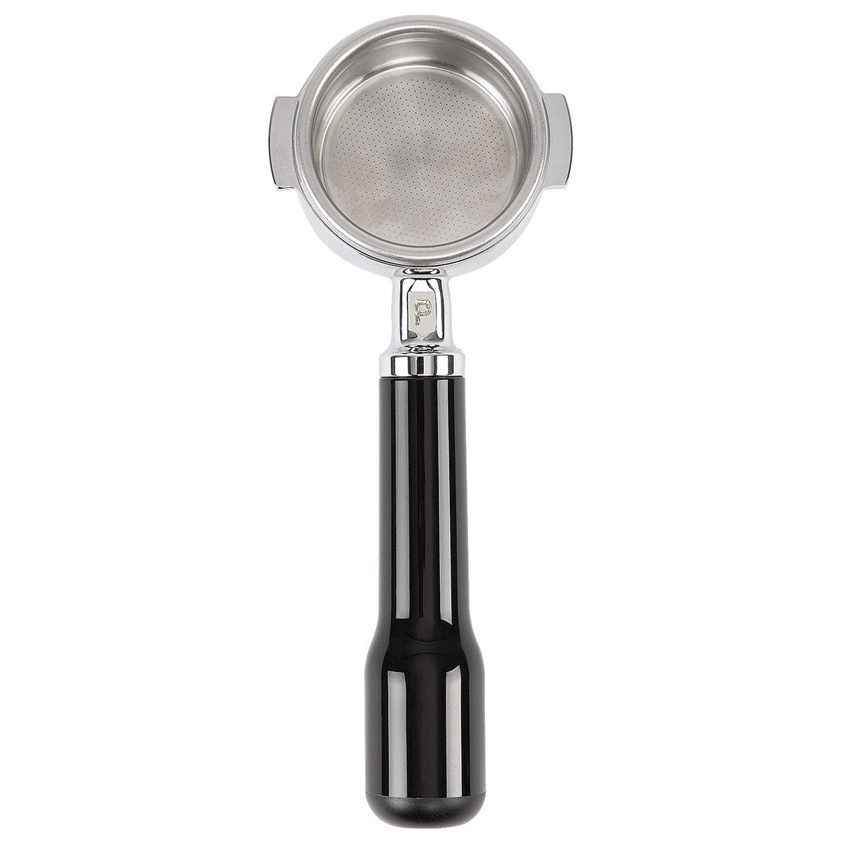 Profitec bottomless portafilter top view Pr5805 black handle